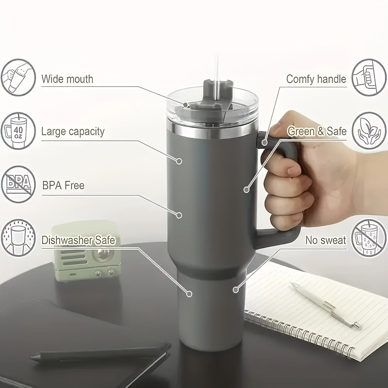 Gardez vos boissons à la température idéale avec cette grande tasse thermos élégante et pratique.